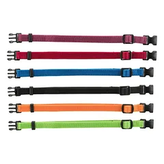 Trixie Junior Antkaklių kompl., M–L 22–35 cm/10 mm, 6 vnt. juodas, raudonas, mėlynas (pak. 6)