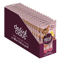 Delickcious™ kreminiai skanėstai katėms – vištiena su ananasais (4 × 15 g, 60 g)