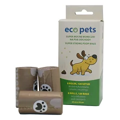 Eco Pets ekologiški maišeliai išmatoms 120 vnt. ( 8x15 vnt. ) 