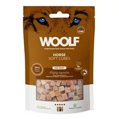 WOOLF Horse cubes – skanėstai šunims su arkliena, kubeliai — 2 nuotrauka