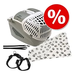 Karlie transportavimo rinkinys: transportavimo dėžės + pledas + petnešos, Vidutiniams 11–25 kg — 2 nuotrauka