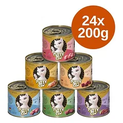 KITTY Cat Adult Pate drėgnas maistas katėms, ekonominė pakuotė 24 x 200 g