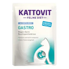 Kattovit Feline Diet Gastro guliašas su antiena ir ryžiais katėms