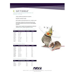 KVP Saf-T-shield pooperacinė apykaklė graužikams, permatoma, 7.5-10 cm kaklo apimčiai, gylis 11 cm — 2 nuotrauka