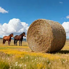 Šieno tinklas apvaliam rulonui VEVOR, bemazgis, 1,8 × 1,8 × 1,8 m