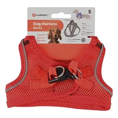 Flamingo Bento serijos krūtų diržas šuniui, raudonas, dydis S, 37-40 cm — 2 nuotrauka
