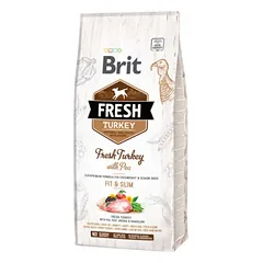 Brit Fresh Turkey with Pea Light Fit&Slim 2,5kg parduotuvėje alphazoo.lt