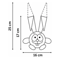 Flamingo dog toy CHEERY RABBIT 17cm — 3 nuotrauka