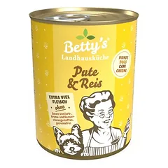 Betty's Landhausküche kalakutiena su ryžiais, drėgnas maistas šunims, Kalakutiena ir ryžiai 6 x 800g — 2 nuotrauka
