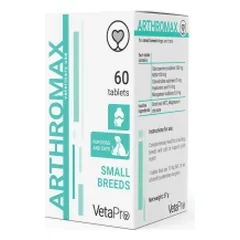 VetaPro Arthomax Small papildai mažų veislių šunims ir katėms, judėjimui ir mobilumui užtikrinti, N60