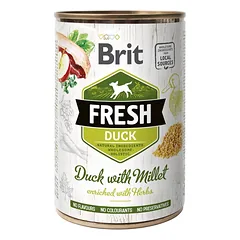 BRIT FRESH duck & millet 400 g antis ir soros