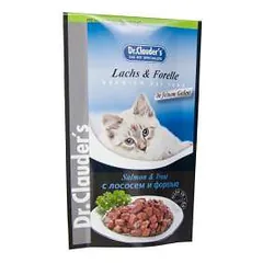 Dr. Clauders Best Pearls No. 01 Lachs & Forelle šlapias maistas katėms su lašiša ir upėtakiu drebučiuose, 100 g nuotrauka