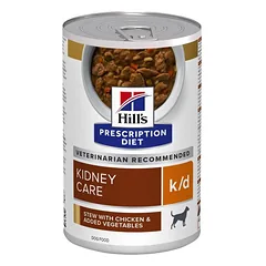 HILL'S PD Prescription Diet Canine k/d vištiena (troškinta) 354g skardinė