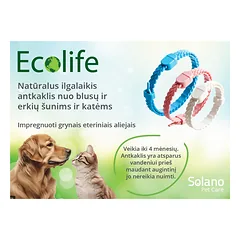 SOLANO Ecolife natūralus antiparazitinis antkaklis mažiems iki 8 kg svorio šunims — 3 nuotrauka