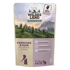 WILDES LAND rabbit&chicken begrūdžiai konservai katėms su triušiena ir vištiena, 100 g
