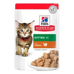 Hills Science Plan Kitten Turkey drėgnas maistas kačiukams, 85 g