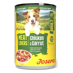JOSERA Meat Lovers Menu Chicken with Carrot 400 g vištiena su morkomis, drėgnas maistas šunims