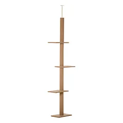 Lubinė kačių draskyklė, reguliuojamo aukščio 228–260 cm, su 3 lygiais, šviesiai ruda