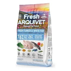 ARQUIVET Fresh Senior Light Pusiau drėgnas maistas vyresniems šunims Kalakutiena ir balta žuvis 2,5 kg