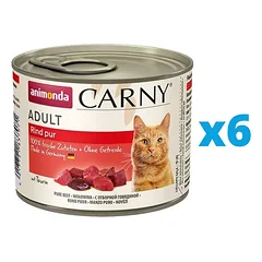 ANIMONDA Carny Adult rinkinys su jautiena 6 x 200 g