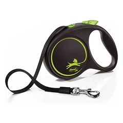 Flexi Black design juostinis pavadėlis 5m, Melyna / M - 5m iki 25 kg — 4 nuotrauka