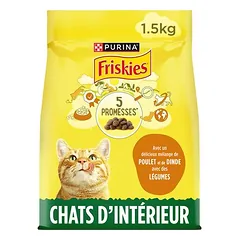 PURINA FRISKIES Indoor su vištiena, kalakutiena ir daržovėmis, sausas maistas katėms, 1,5 - 2,9 kg — 2 nuotrauka