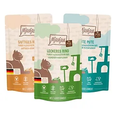 MjAMjAM grynas mėsos skonis, bandomasis rinkinys 12 x 125 g, drėgnas maistas katėms, 100 - 199 g — 3 nuotrauka