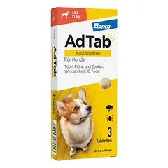AdTab Kautabletten für mittelgroße Hunde, von 5,5 bis 11 kg