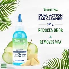 TropiClean Dual Action ausų valiklis šunims ir katėms, 118 ml — 5 nuotrauka