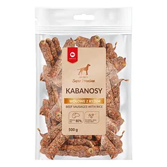 MACED Super Premium jautienos kabanosai su ryžiais Ekonominė pakuotė 500 g