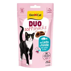 GimCat Duo Soft skanėstai su lašiša ir upėtakiu katėms - Pet24