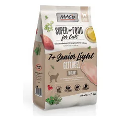 Mac's Cat Dry 7+ Senior Light sausas pašaras su paukštiena vyresnio amžiaus katėms