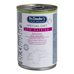 Dr. Clauders Special Diet Low Natrium šlapias maistas širdies ir kepenų problemų turintiems šunims, 400 g
