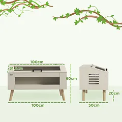 Terariumas ropliams 140 l, pritaikytas šildymo kilimėliui, ąžuolo atspalvio, 100 × 50 × 60 cm — 3 nuotrauka