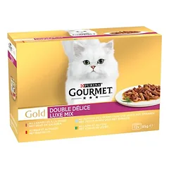 Didelė pakuotė Gourmet Gold Duo Delice 96 x 85 g, drėgnas maistas katėms, 80 - 99 g — 2 nuotrauka