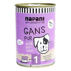 napani gryna žąsiena 400 g, drėgnas maistas šunims