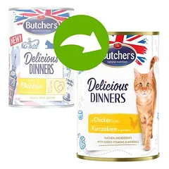 Butcher's Delicious Dinners drėgnas maistas katėms, ekonominė pakuotė 24 x 400 g — 2 nuotrauka