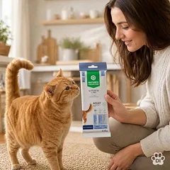 Anti-Hairball suaugusių kačių kreminiai funkciniai skanėstai su tunu ir ančiuviais, 4x15 g — 3 nuotrauka