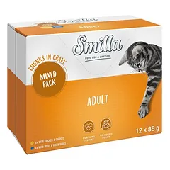 Smilla Adult drėgnas maistas katėms, kąsneliai su daržovėmis, maišeliai — 2 nuotrauka