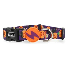 Dashi Pumpkin Collar - šuns antkaklis, Helovino moliūgų raštas, XS — 4 nuotrauka