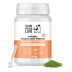 DOGSLIFE Plaque Powder dantų priežiūros milteliai šunims 200 g — 2 nuotrauka
