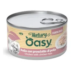 Oasy Natury Cooking Broth konservai su vištiena ir kumpiu katėms