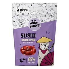 Mr. Bandit Sushi Duck With Fish papildomas maistas šunims su antiena ir menke, 80 g