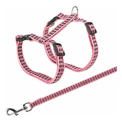 Trixie pakinktai su pavadėliu, atspindintys 22/42cm/10mm, pavadėlis 1.20m krūtinės diržas su pavadėliu katėms, atspindintis, nailoninis — 3 nuotrauka