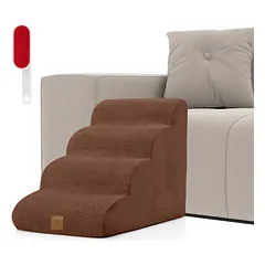 Šunų rampa, 4 pakopos, Ruda, 72 × 41 × 51 cm — 4 nuotrauka