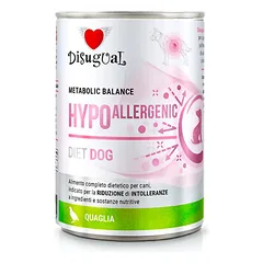 DISUGUAL Hypoallergenic konservas šunims su putpelėmis 400g (6)