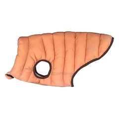 Nomad Tales Bloom paltukas šunims Puffer, oranžinis/smėlio spalvos, apie 40 cm Nugaros ilgis — 3 nuotrauka