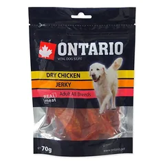 Ontario Dry Chicken Jerky skanėstas šunims su vištienos mėsa, 70 g