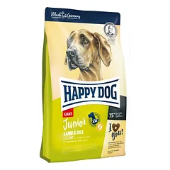 HAPPY DOG Junior Giant Ėriena ir ryžiai 15 kg
