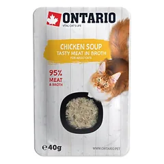 Ontario Soup Adult Chicken With Vegetables konservai katėms su vištiena ir daržovėmis, 40 g